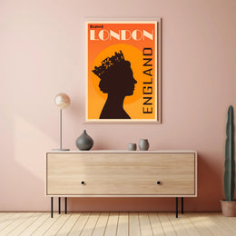 Travel London England Silhouette Art Travel Poster