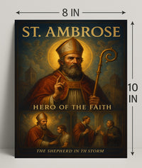 St. Ambrose Hero of the Faith Wall Art PosterGoat