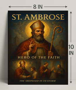 St. Ambrose Hero of the Faith Wall Art PosterGoat