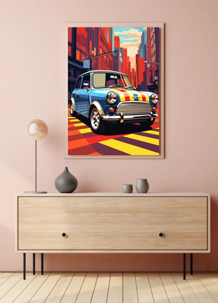 Classic Car Vibrance Pop Culture Poster