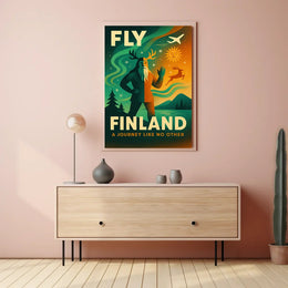 Vibrant Finland Travel Adventure Art Poster - Travel Poster PosterGoat
