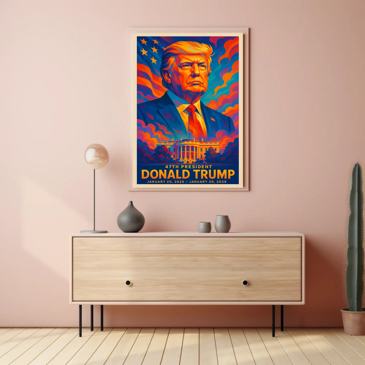 Donald Trump 47th President Pop Art Poster
