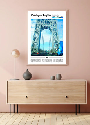 Washington Heights New York Landmark Travel Poster
