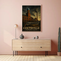 Coltsville, Connecticut Industrial Poster