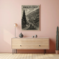 Amalfi Coast Poster Sea View Print Coastal Decor Wall Art