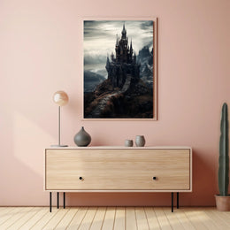 Enchanted Castle On A Cliff Poster