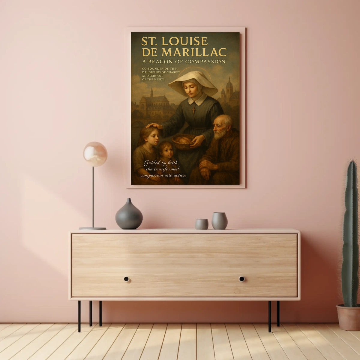 St. Louise de Marillac A Beacon of Compassion Poster