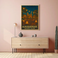 Albuquerque Desert Glow Poster