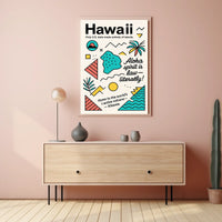 Hawaii Adventure Poster: Vibrant Tropical Art Print
