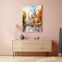 European Cityscape Architecture Travel Poster