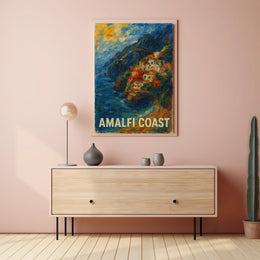 Amalfi Coast Poster Coastal Wall Art 18x24 Museum Poster