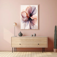 Stylized Floral Abstract Art Print - Abstract, Artistic, or Pop Culture Poster