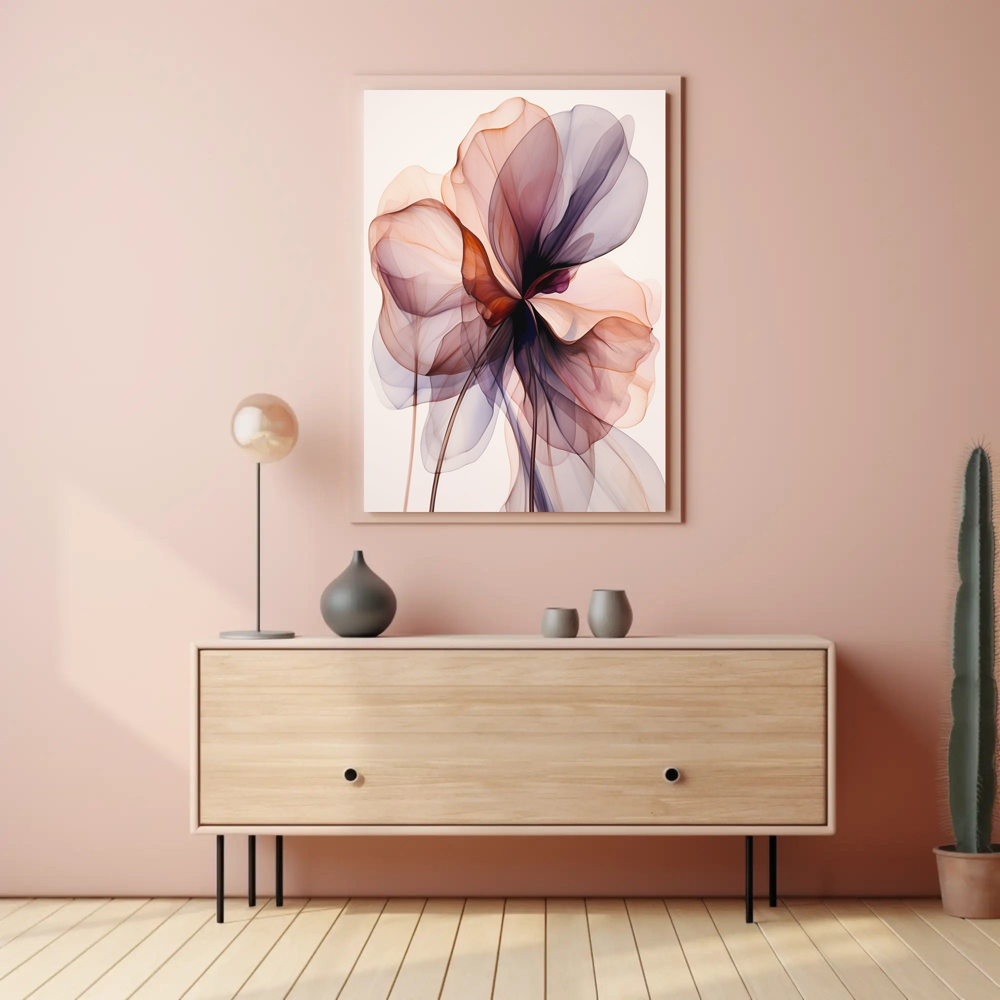 Stylized Floral Abstract Art Print - Abstract, Artistic, or Pop Culture Poster