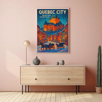 Quebec City Winter Fairytale Poster