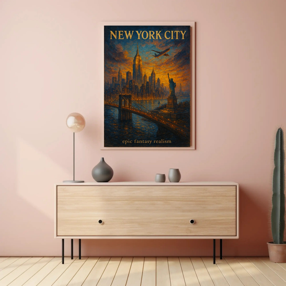 New York City Epic Fantasy Realism Poster