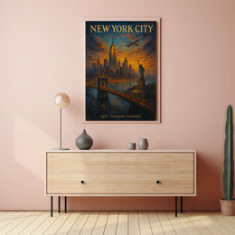 New York City Epic Fantasy Realism Poster