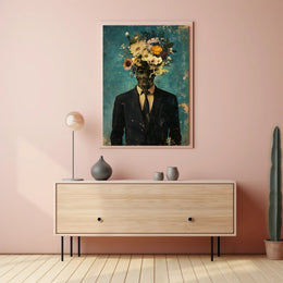 Floral Identity Surreal Poster Floral Head Wall Art