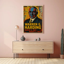 Warren G. Harding 29th President of the United States Street Art Mashup Poster