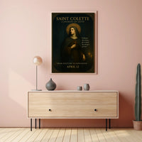 Saint Colette Poster Vintage Religious Wall Art