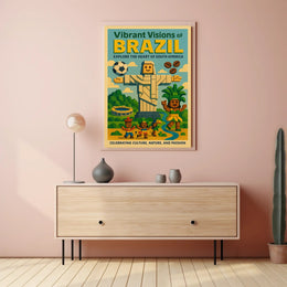 Vibrant Visions Of Brazil Poster