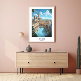 Historic Bath, England Travel Poster PosterGoat