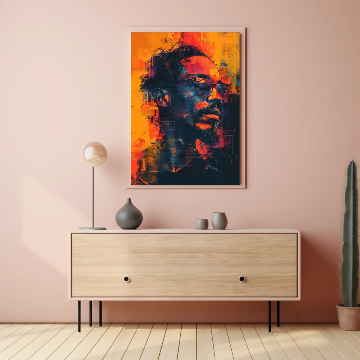 Vibrant Abstract Portrait Abstract Poster