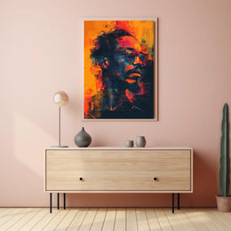 Vibrant Abstract Portrait Abstract Poster