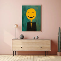 Smiley In A Suit Poster Whimsical Wall Art Print