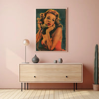 Vintage Glamour Call Poster