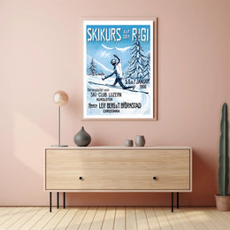 Ski Course on Mount Rigi Poster PosterGoat