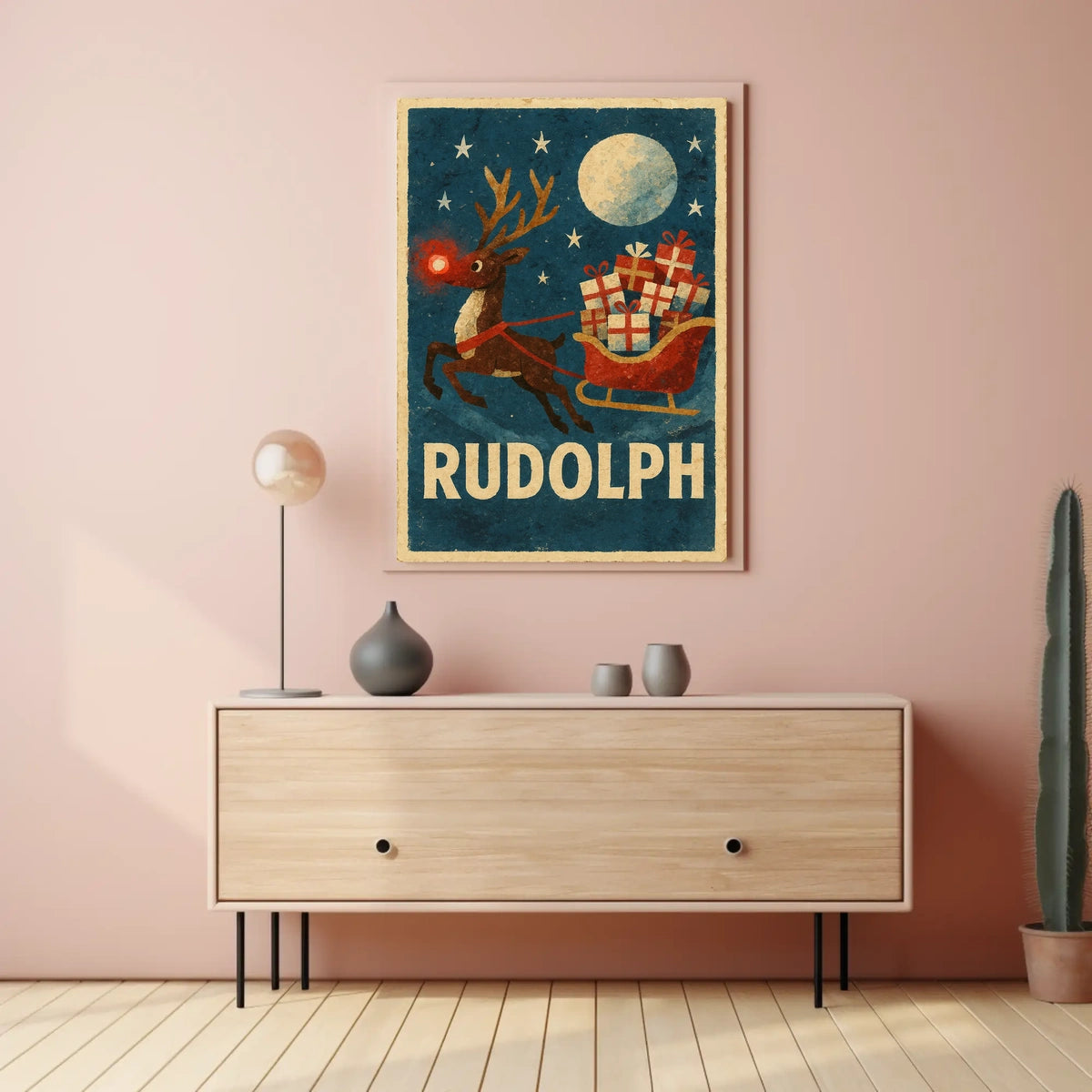 Rudolph Reindeer Poster