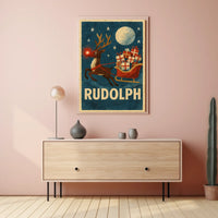 Rudolph Reindeer Poster