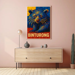 Binturong Mosaic Art Poster