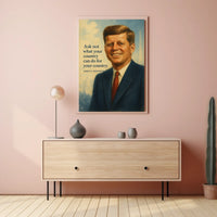 Vintage JFK Poster: Patriotic Inspiration and Civic Duty