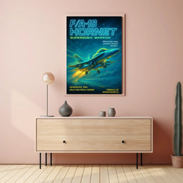 FA-18 Hornet Supersonic Warrior Poster