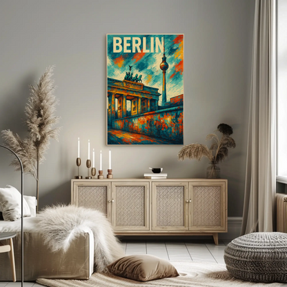 Berlin Landmark Urban Edge Travel Poster