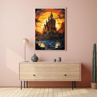 Enchanted Castle At Sunset Poster