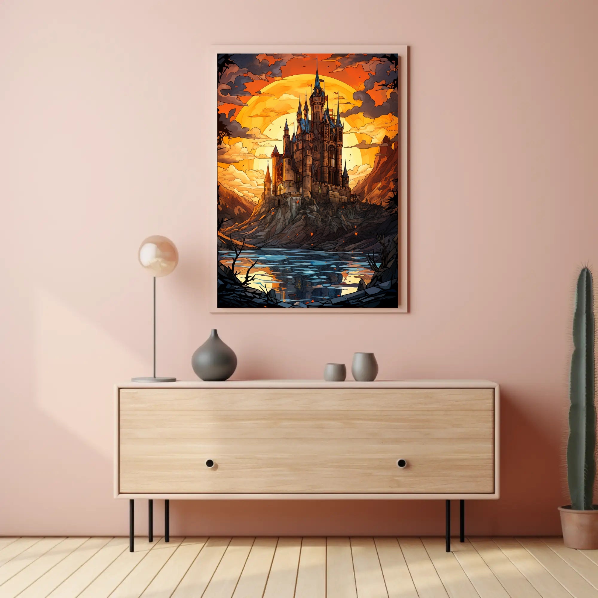 Enchanted Castle At Sunset Poster