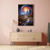 Cosmic Landscape Fantasy Poster PosterGoat