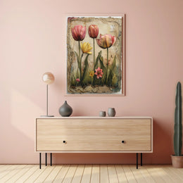 Botanical Elegance: Vintage Floral Art Print in Artistic Poster PosterGoat