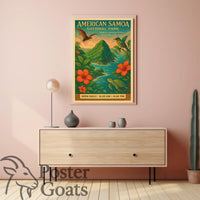 American Samoa National Park Vintage Travel Poster