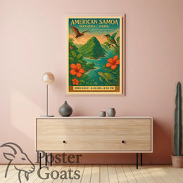 American Samoa National Park Vintage Travel Poster