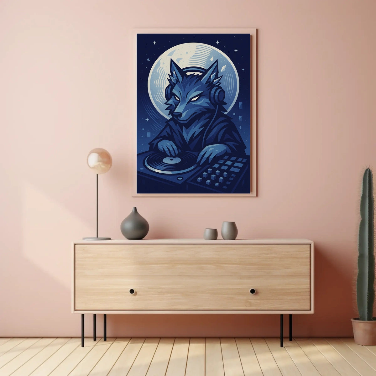 Dj Wolf Under The Moon Poster