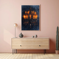 Gothic Chandelier Of Flames Poster