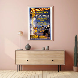 Magic Rope-Trick Illusion Vintage Cultural or Heritage Poster