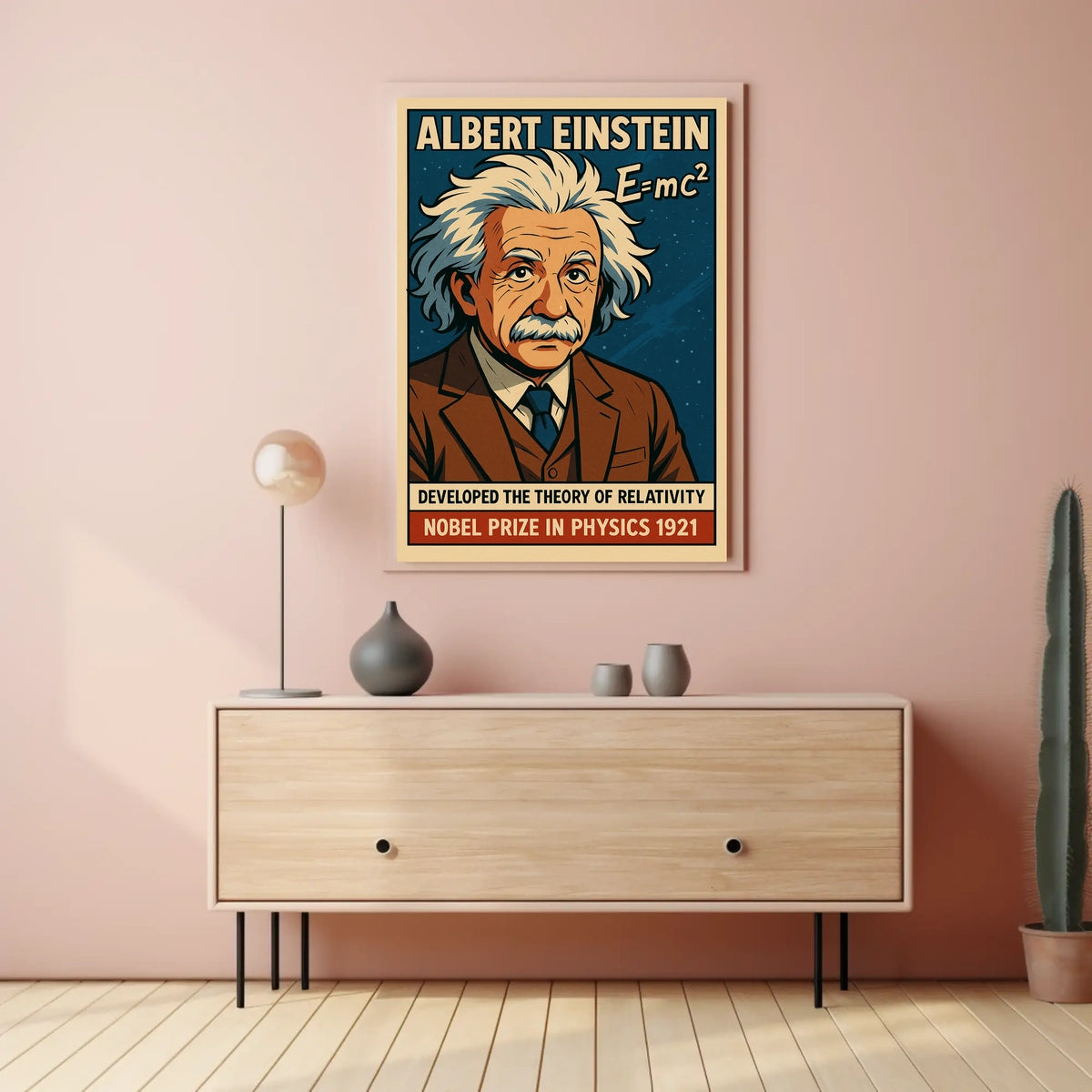 Einstein Relativity Cosmic Science Curious Minds Poster