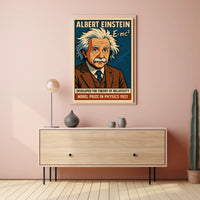 Einstein Relativity Cosmic Science Curious Minds Poster