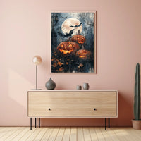 Halloween Moonlit Jack-O’-Lantern Scene Cultural or Heritage Poster