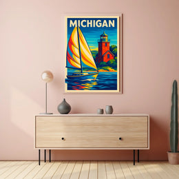 Michigan Coastal Adventure Poster