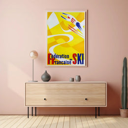Fédération Française de Ski Bold Sports Poster PosterGoat